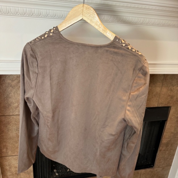 Chico’s Classic Draped Open Front Lightweight Blazer - Picture 7 of 9